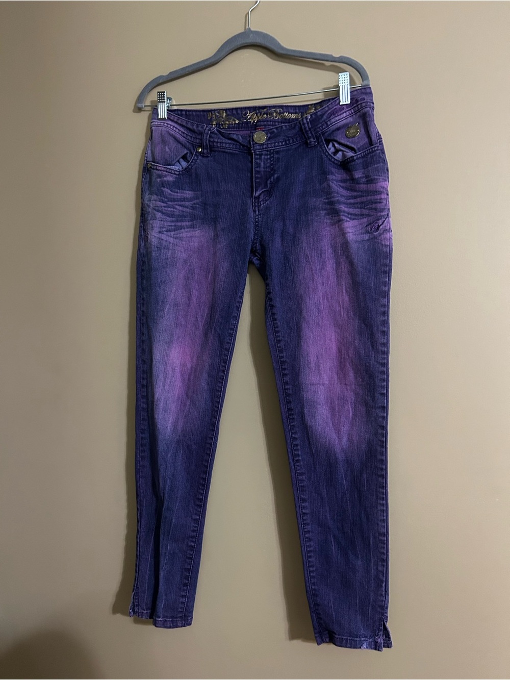 Apple Bottoms Purple Washed Skinny Jeans Size 9 / 10